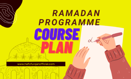 Course Plan for Ramadan Programme 2023